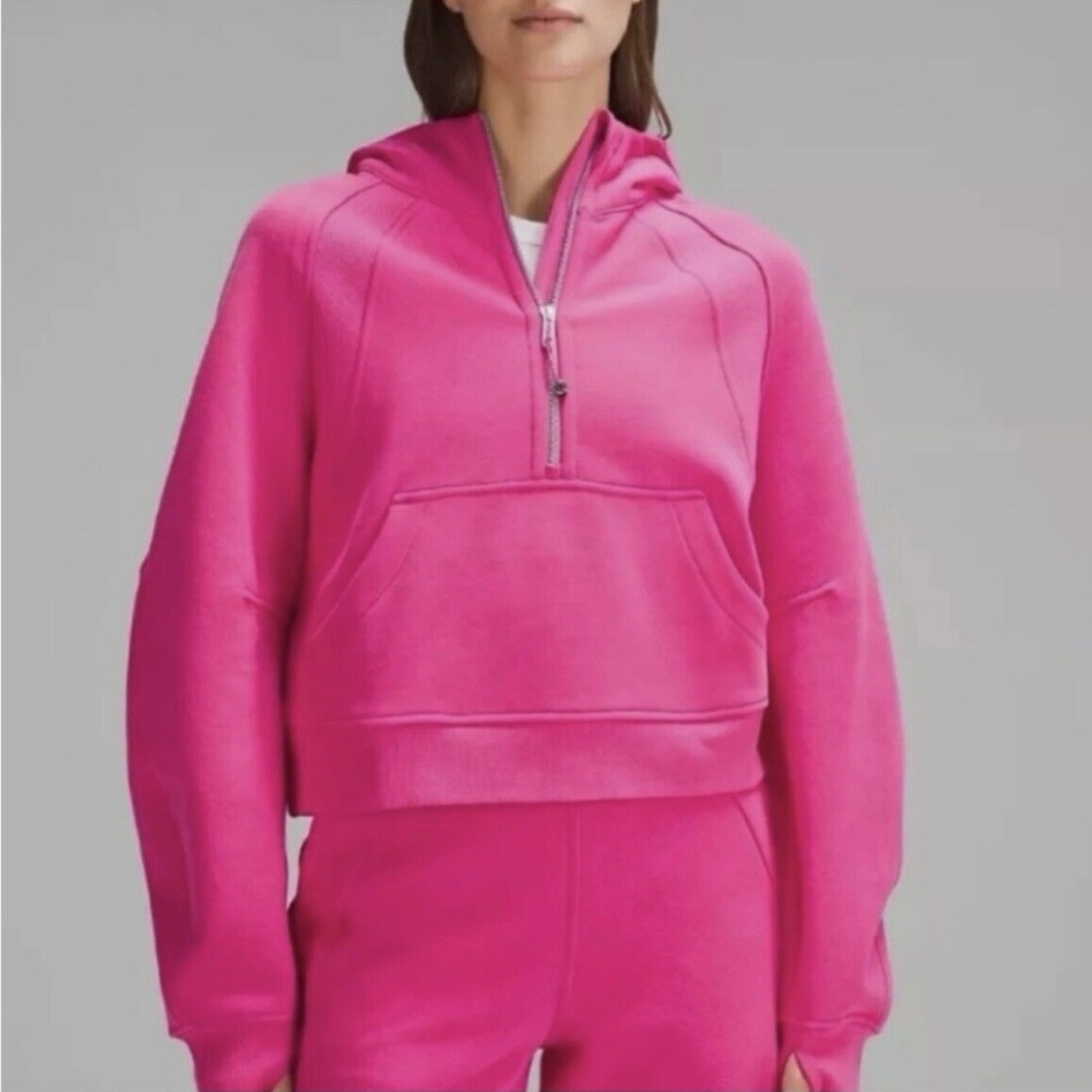 Lululemon Scuba Oversized Half Zip Hoodie Jacket Sonic Pink Size M/L